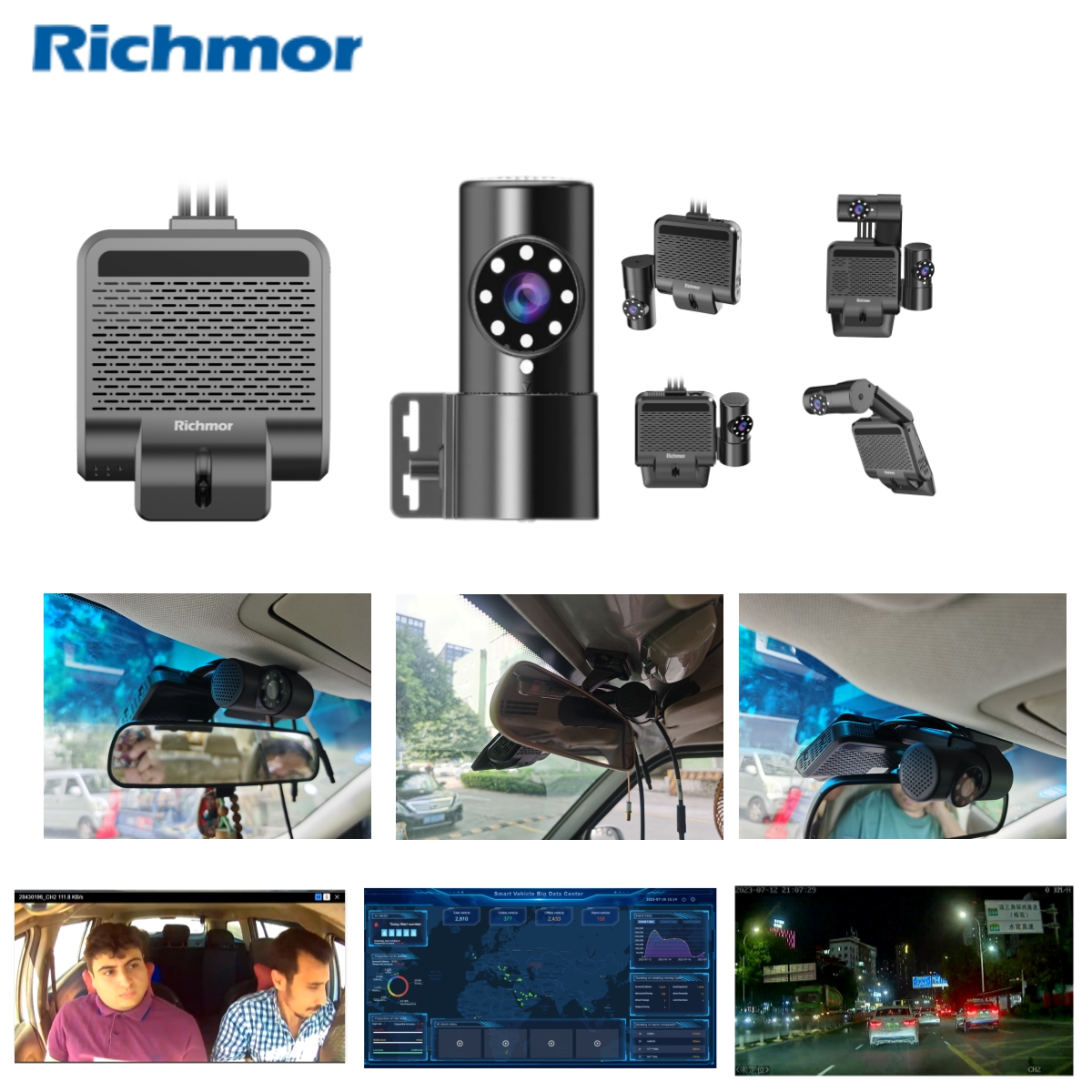 Richmor Worldwide Break-Through Dashcam ,1~5 channel AI dashcam